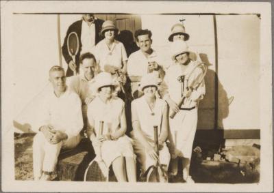 PHOTOGRAPH (DIGITAL COPY): GROUP AT TENNIS CLUB COTTESLOE, WHITE FAMILY