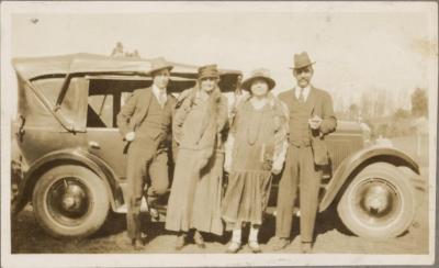 PHOTOGRAPH (DIGITAL COPY): GROUP INFRONT OF CAR, WHITE FAMILY