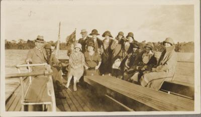 PHOTOGRAPH (DIGITAL COPY): BOATING PICNIC, WHITE FAMILY