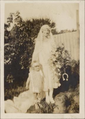 PHOTOGRAPH (DIGITAL COPY): BRIDE AND CHILD, WHITE FAMILY