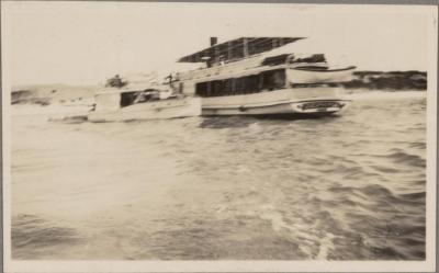 PHOTOGRAPH (DIGITAL COPY): SS ZEPHYR AND LAUNCH, ROTTNEST 1931, WHITE FAMILY