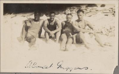 PHOTOGRAPH (DIGITAL COPY): THE BOYS AT THE BEACH ROTTNEST FEBRUARY 1931, WHITE FAMILY