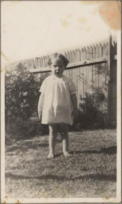 PHOTOGRAPH (DIGITAL COPY): DIANA AGED 2 YEARS TAKEN NORTH PERTH 1940, WHITE FAMILY