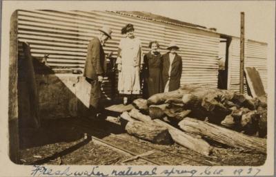 PHOTOGRAPH (DIGITAL COPY): NATURAL SPRING, CUE, WHITE FAMILY, 1927