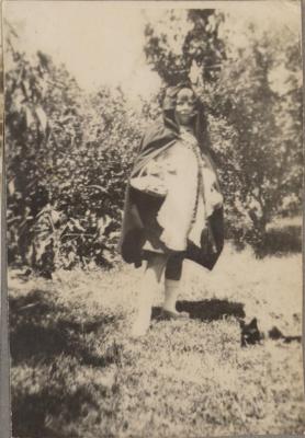 PHOTOGRAPH (DIGITAL COPY): CHILD IN A HOODED CAPE, WHITE FAMILY