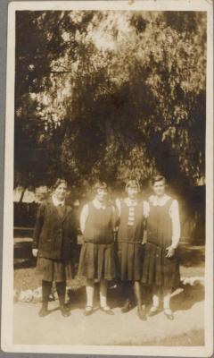 PHOTOGRAPH (DIGITAL COPY): STUDENTS IN SCHOOL UNIFORM, WHITE FAMILY