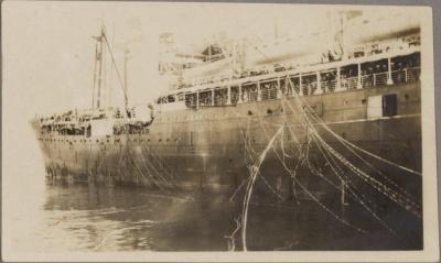 PHOTOGRAPH (DIGITAL COPY): 'RONNIE MANSFIELD' SHIP LEAVING ESPERANCE BAY, WHITE FAMILY