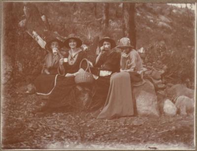 PHOTOGRAPH (DIGITAL): FOUR WOMEN AT GLEN FOREST, GERTRUD LIPFERT ALBUM 1927