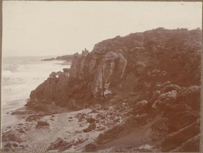 PHOTOGRAPH (DIGITAL): ROCKY COASTLINE, PENGUIN ISLAND, 1925, GERTRUD LIPFERT ALBUM 1927