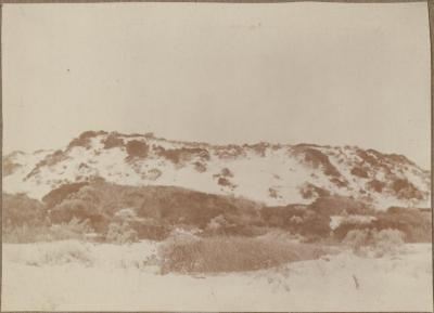 PHOTOGRAPH (DIGITAL): SAND DUNE, CITY BEACH COASTLINE, EASTER 1921, GERTRUD LIPFERT ALBUM 1927
