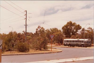 PHOTOGRAPH: 'OVERHEAD POWER LINES THOMAS STREET/ NICHOLSON ROAD', 1985