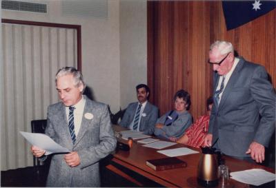 PHOTOGRAPH: 'SWEARING-IN CEREMONY', 1987