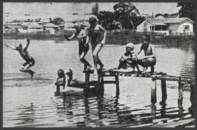 PHOTOGRAPH (DIGITAL): CHILDREN SWIMMING, 1953, FROM JOLIMONT HISTORICAL IMAGES ALBUM 1, DON GIMM