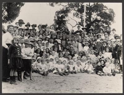 PHOTOGRAPH (DIGITAL): LARGE GROUP PHOTO OF CHILDREN, FROM JOLIMONT HISTORICAL IMAGES ALBUM 1, DON GIMM