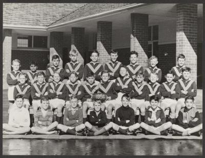 PHOTOGRAPH (DIGITAL): JOLIMONT SCHOOL FOOTBALL TEAM, 1956, FROM JOLIMONT HISTORICAL IMAGES ALBUM 2, DON GIMM