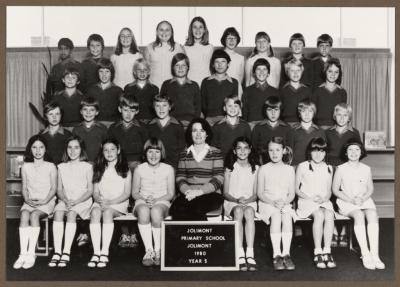 PHOTOGRAPH (DIGITAL): YEAR FIVE CLASS PHOTO, 1980, FROM JOLIMONT HISTORICAL IMAGES ALBUM 2, DON GIMM