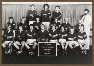 PHOTOGRAPH (DIGITAL): JOLIMONT PRIMARY SCHOOL FOOTBALL TEAM, 1978, FROM JOLIMONT HISTORICAL IMAGES ALBUM 2, DON GIMM