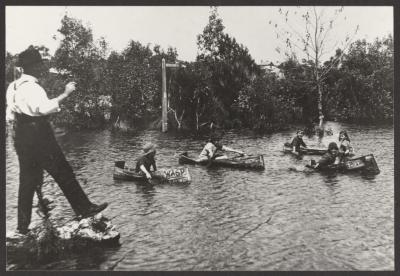 PHOTOGRAPH (DIGITAL): BOATING ON ROSEBERY STREET, FROM JOLIMONT HISTORICAL IMAGES ALBUM 3, DON GIMM