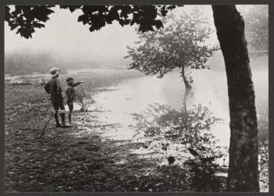 PHOTOGRAPH (DIGITAL): CHLDREN AT WATERS EDGE, JOLIMONT SWAMP, FROM JOLIMONT HISTORICAL IMAGES ALBUM 3, DON GIMM