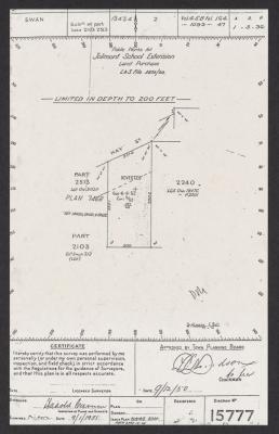 DOCUMENT (DIGITAL): LAND SURVEY, JOLIMONT SCHOOL EXTENSION, 1950, FROM JOLIMONT HISTORICAL IMAGES ALBUM 3, DON GIMM