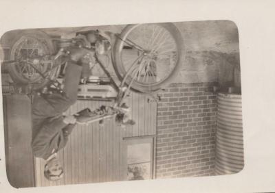 PHOTOGRAPH: MOTOR CYCLE AND E.C. PLUES