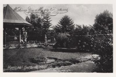 PHOTOGRAPH: MUNICIPAL GARDENS, SUBIACO - ROTUNDA AND TREES C.1910