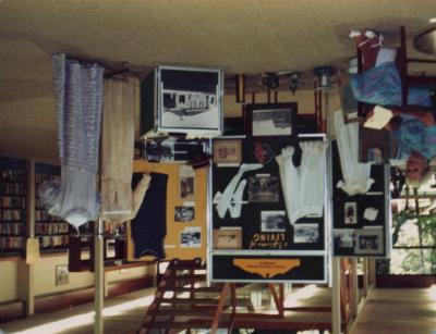 PHOTOGRAPH: DISPLAY FOR SENIOR CITIZENS WEEK, 1987, IN LIBRARY