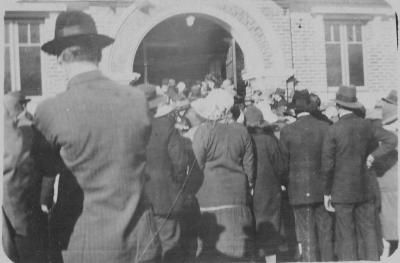 OPENING OF MEMORIAL TOWN HALL