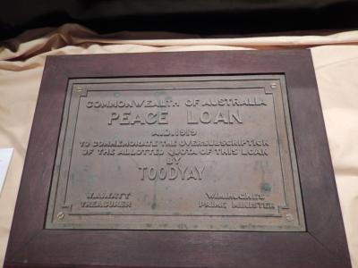 PEACE LOAN 1919 PLAQUE