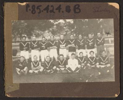 PHOTOGRAPH: SHIRLEY WHITE WITH FOOTBALL TEAM