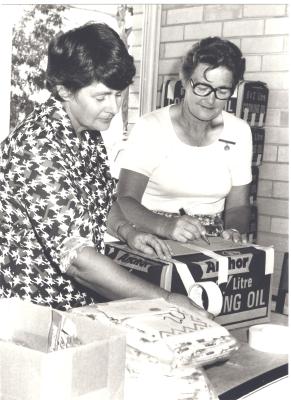 No 1 Packing Relief items for Cyclone Alby Victims 1978