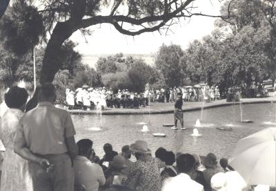 3 black& white photos 8x10 - Pioneer Women's Memorial Dedication & Australia Day Service 1977 & 1979 - King's Park.