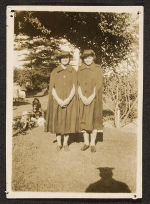 PHOTOGRAPH: JOAN LAWRENCE AND ROMA TREMAINE, ANZAC DAY 1939