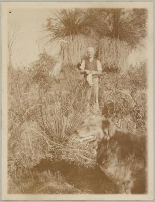 PHOTOGRAPH (DIGITAL COPY): MAN IN BUSH, ABRAHAMS FAMILY