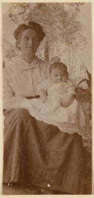 PHOTOGRAPH (DIGITAL COPY): WOMAN AND BABY, ABRAHAMS FAMILY