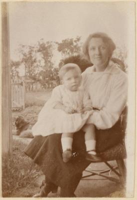 PHOTOGRAPH (DIGITAL COPY): WOMAN AND BABY, ABRAHAMS FAMILY