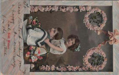 POSTCARD: 'BEST WISHES', JIM AND LILLIAN DENNIS ANNIVERSARY COLLECTION