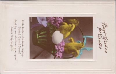 POSTCARD: 'BEST WISHES FOR EASTER', JIM AND LILLIAN DENNIS COLLECTION