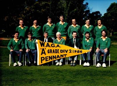 MENS WAGA A AND B GRADE DIVISION 2 PENNANT SQUAD 1986