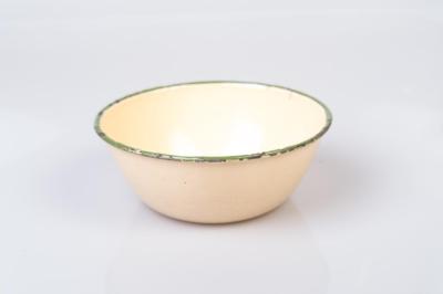 BOWL: ENAMEL, DARK CREAM