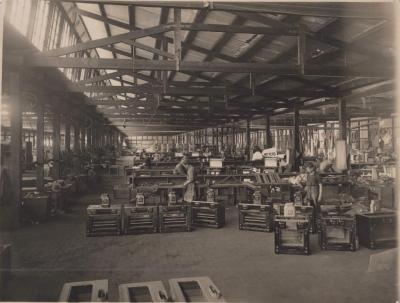 PHOTOGRAPH: INTERIOR OF METTERS' FACTORY, 1937