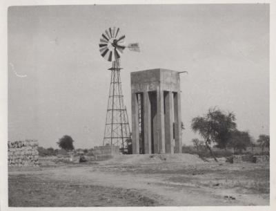 PHOTOGRAPH: METTERS 'K' WINDMILL AND WATER STORAGE TANK AT JATHERI, INDIA