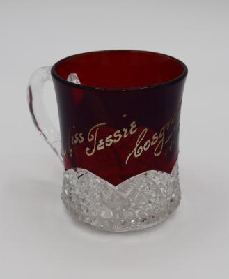 MUG, RED GLASS