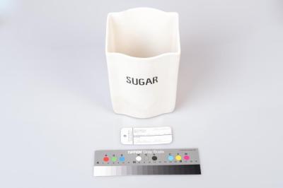 SUGAR CANISTER: CALYX, WHITE