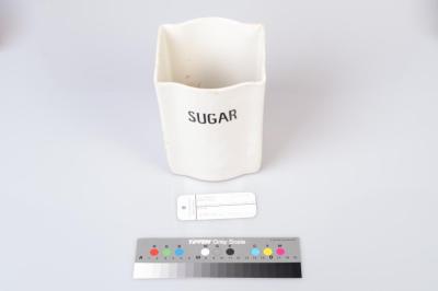 SUGAR CANISTER: CALYX, WHITE