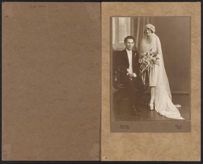 PHOTOGRAPH: WEDDING PORTRAIT OF MR AND MRS ABRAHAMS