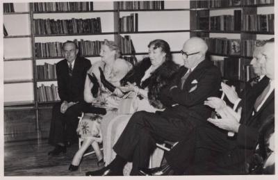 PHOTOGRAPH: DR ROBERTSON AND MR ABRAHAMS, MAYOR OF SUBIACO AT OPENING OF CHILDREN'S LIBRARY