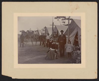 PHOTOGRAPH: P. GAVIN DUFFY'S SURVEY CAMP AT KELLERBERRIN