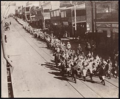 PHOTOGRAPH (COPY): CHILDREN'S PROCESSION, EMPIRE DAY CELEBRATION