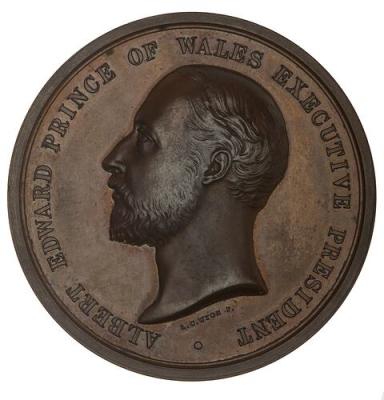 MEDALLION: BRASS, 'COLONIAL AND INDIAN EXHIBITION, LONDON' 1886, SEDGWICK, 1951